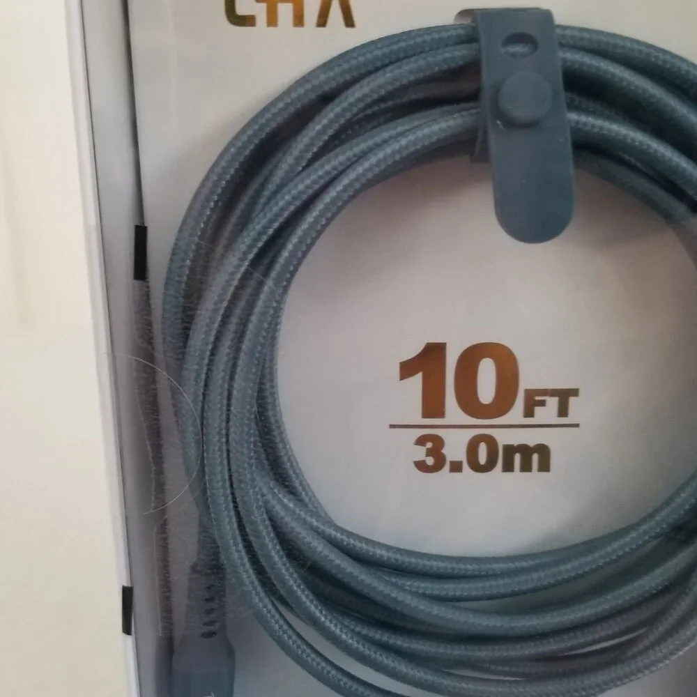 LAX USB Type C Braided Cable Android Apple Compatible 10 Ft. Blue Brand New